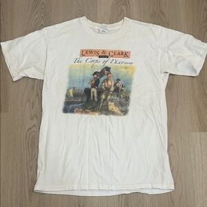 Vintage Lewis & Clark historical USA native american graphic tee size Large